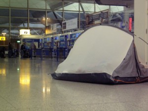 stansted tent 300x225 Great website to explore airports secrets